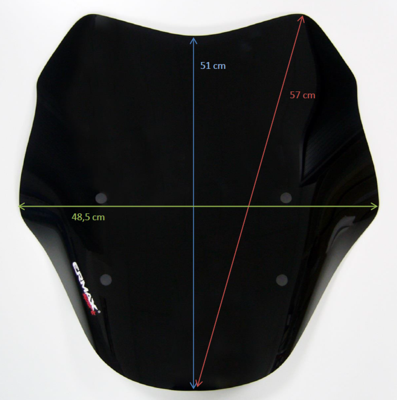Windschild ERMAX Sport für Piaggio MP3 400 HPE (-22), schwarz
