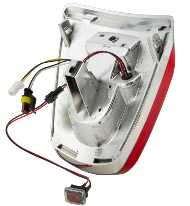 Rücklicht LED rot für Vespa Primavera/​Sprint 50-150ccm, Rand - chrom