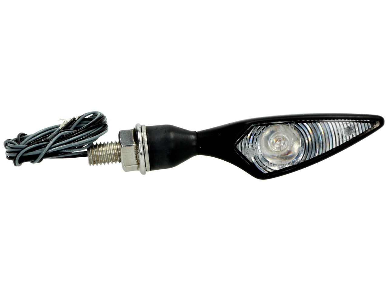 Kellermann Blinker, Rhombus, Stahl, LED, VL/HR, 12 V, schwarz seidenmatt, M8x20, E-geprüft