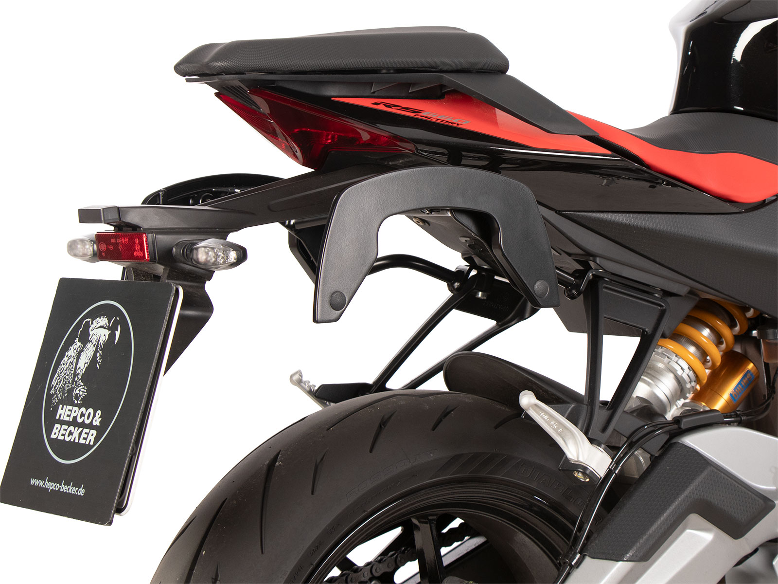 C-Bow Seitenträger schwarz für Aprilia RS 660 / Factory (25-) Hepco & Becker