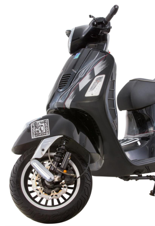 Stoßdämpfer "Black Edition", vorne für Vespa Primavera/​Sprint 50 -150ccm 2T/​4T AC, schwarz