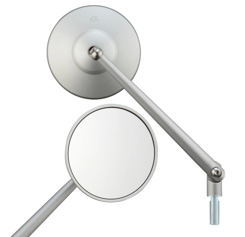 Standard Spiegel für Vespa, Rechtsgewinde, silber matt