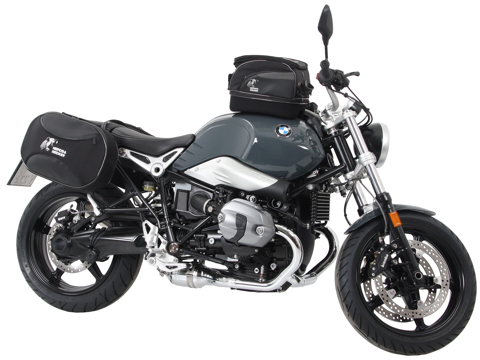 C-Bow Seitenträger schwarz für BMW R nineT Pure (17-23) Hepco & Becker