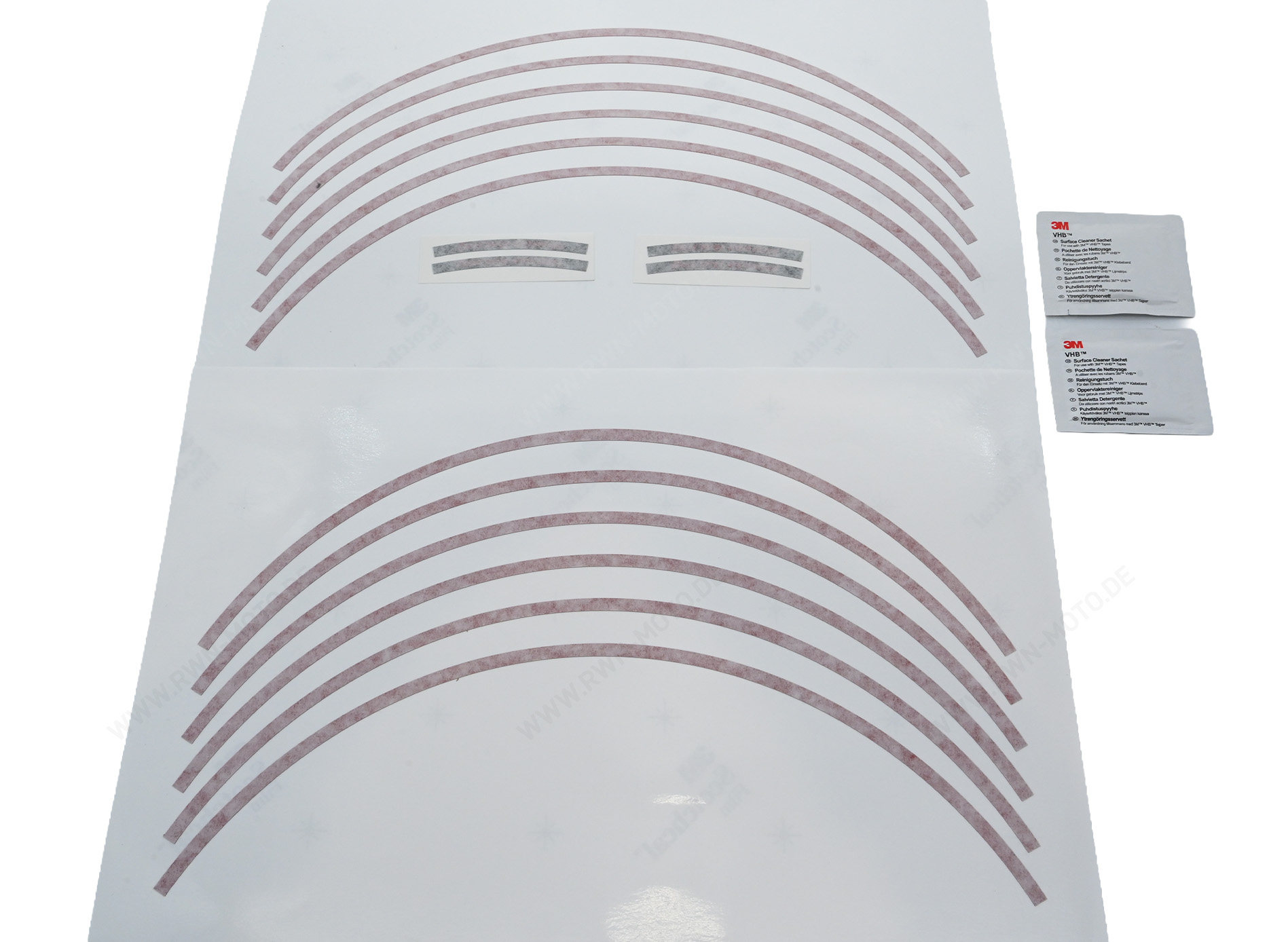 Felgen Dekor Aufklebersatz für Honda Modelle, rot