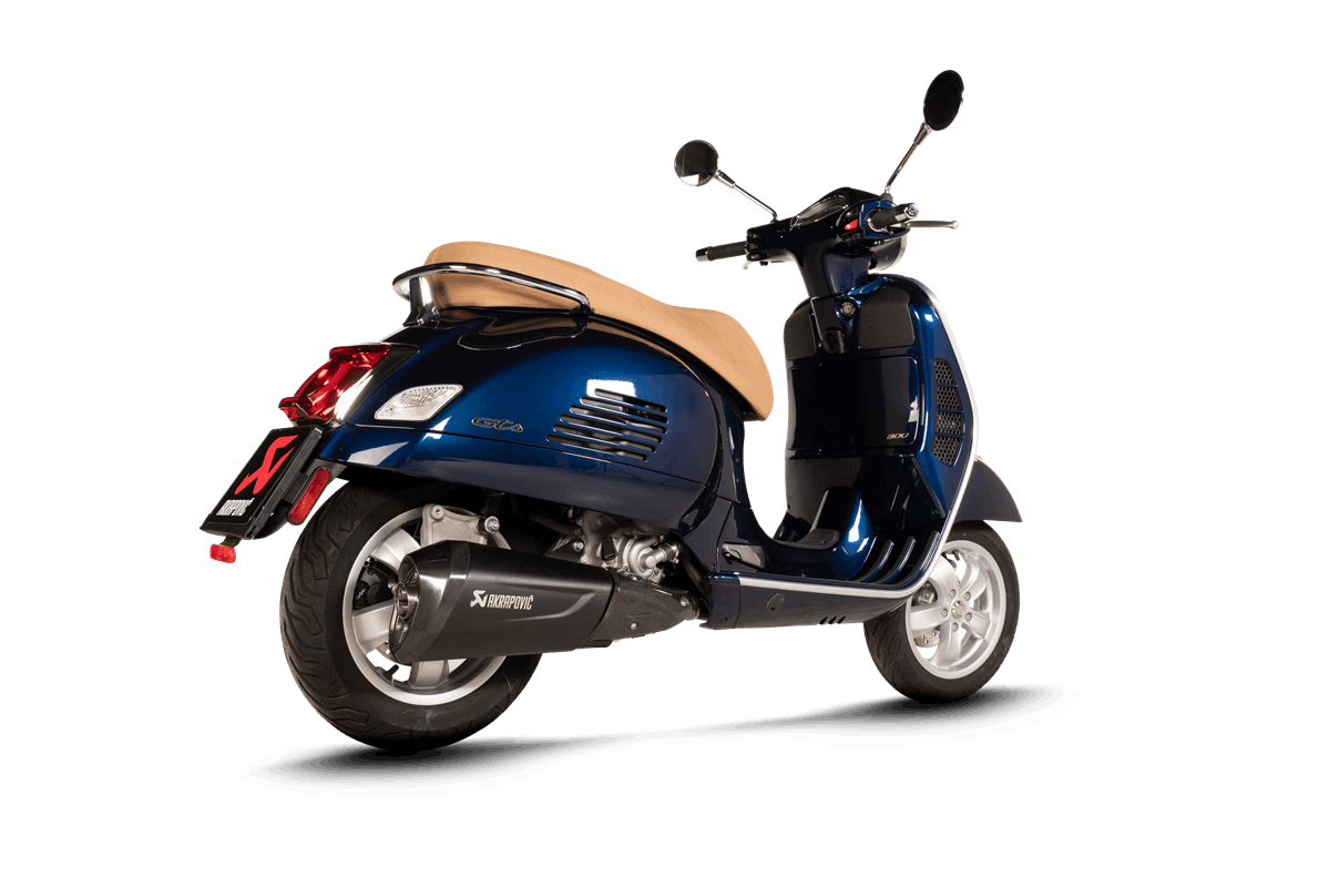 Sportauspuff Akrapovic Slip-On schwarz für Vespa GTS/​GTS Super/​GTV 300ccm HPE (`20-) Euro 5