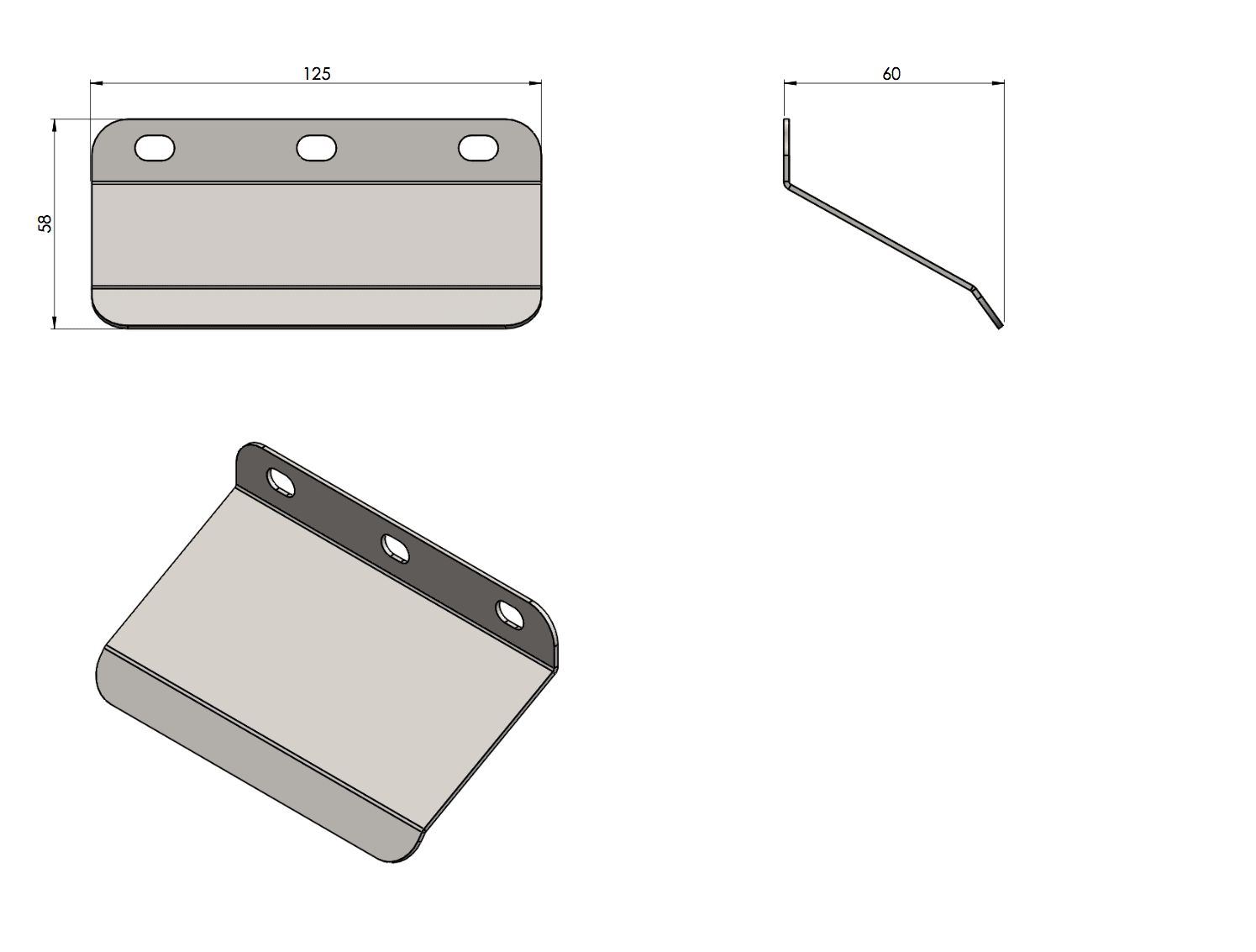 Universal Hitzeschutzblech für Hepco & Becker Seitenkofferträger
