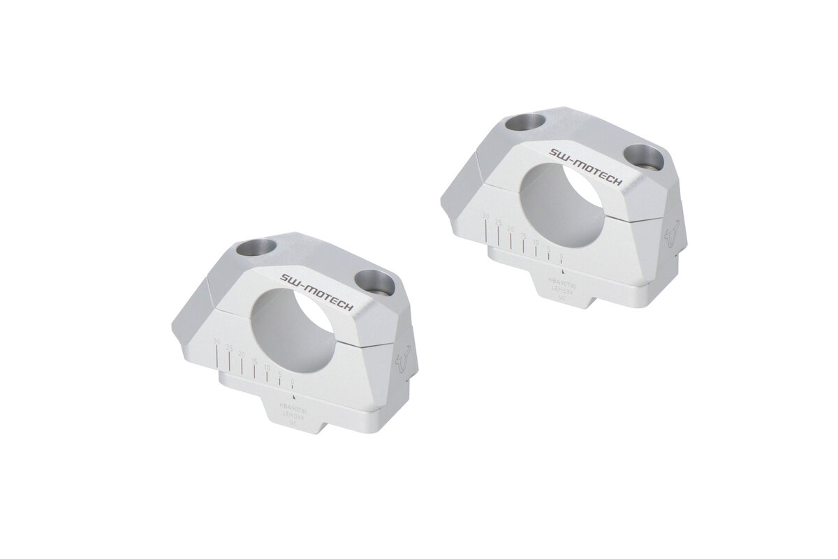 SW-Motech Lenkerverlegung variabel, silber für Ø 32 mm Lenker, H=30 mm für BMW R 1200 GS LC