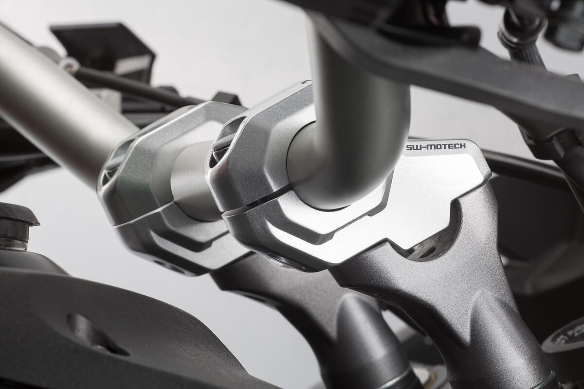 SW-Motech Lenkerverlegung, silber, H=30 mm, Verlegung um 21 mm für Yamaha XT 660 R /X