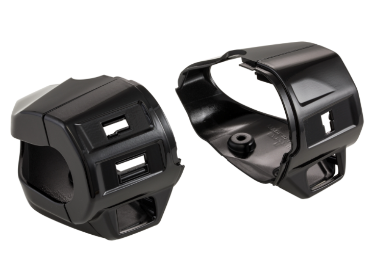 Abdeckung Schaltereinheit, rechts/links, vorne/hinten für Vespa Primavera/​Sprint, schwarz glänzend