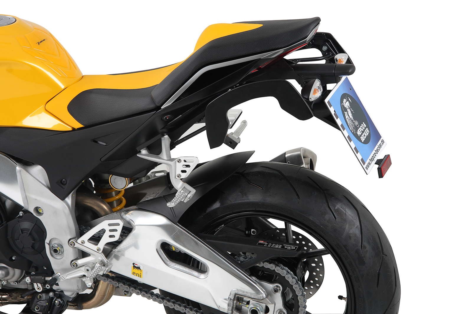 C-Bow Seitenträger schwarz für Aprilia Tuono V4 R (11-14) / Tuono V4 1100 RR (15-20) Hepco & Becker