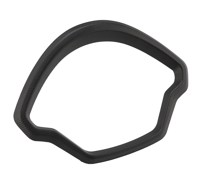 Zierring Tachometer für Vespa GTS/​GTS Super 125/​300ccm (`22-), Alu, schwarz matt eloxiert