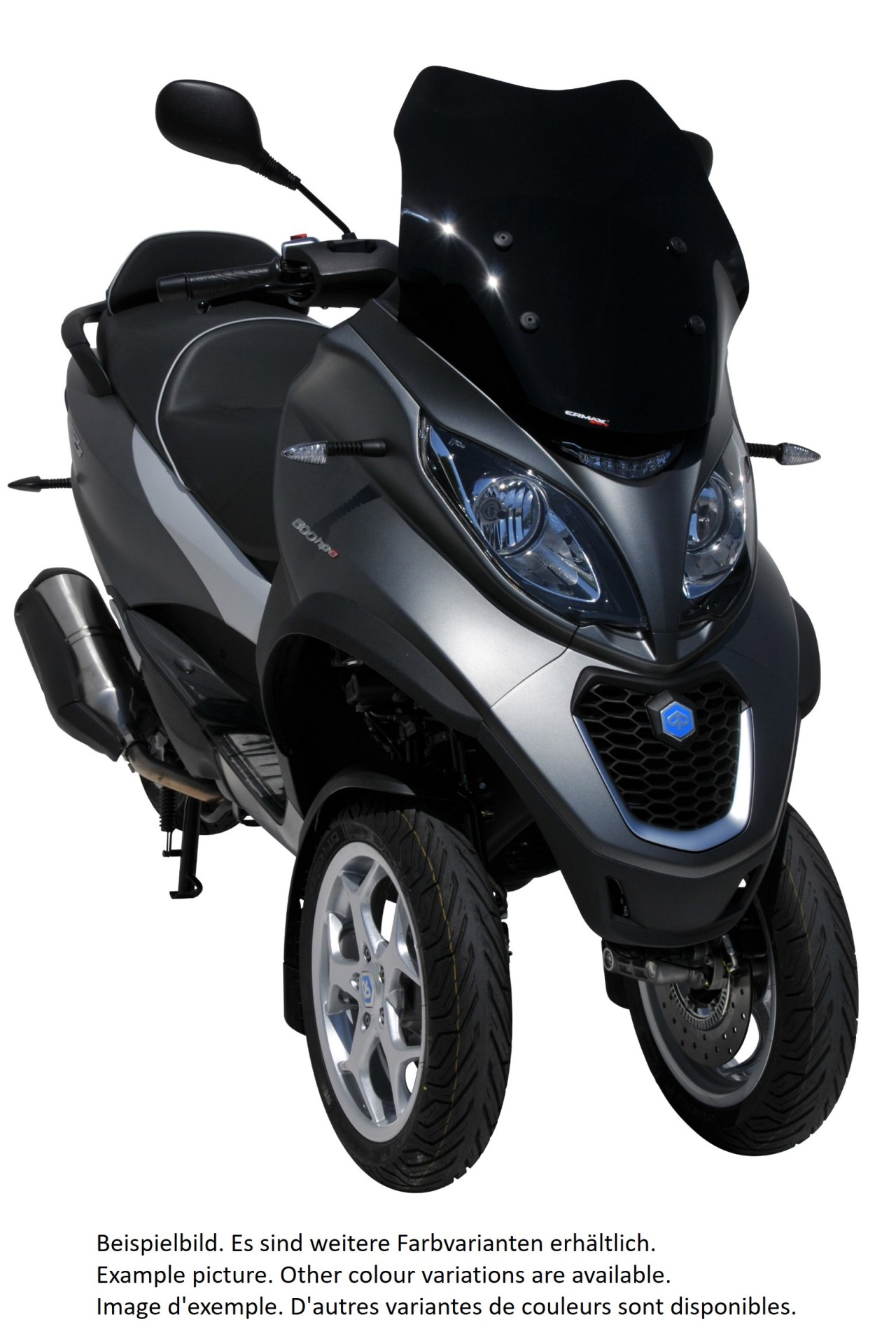 Windschild ERMAX Sport für Piaggio MP3 400 HPE (-22), schwarz