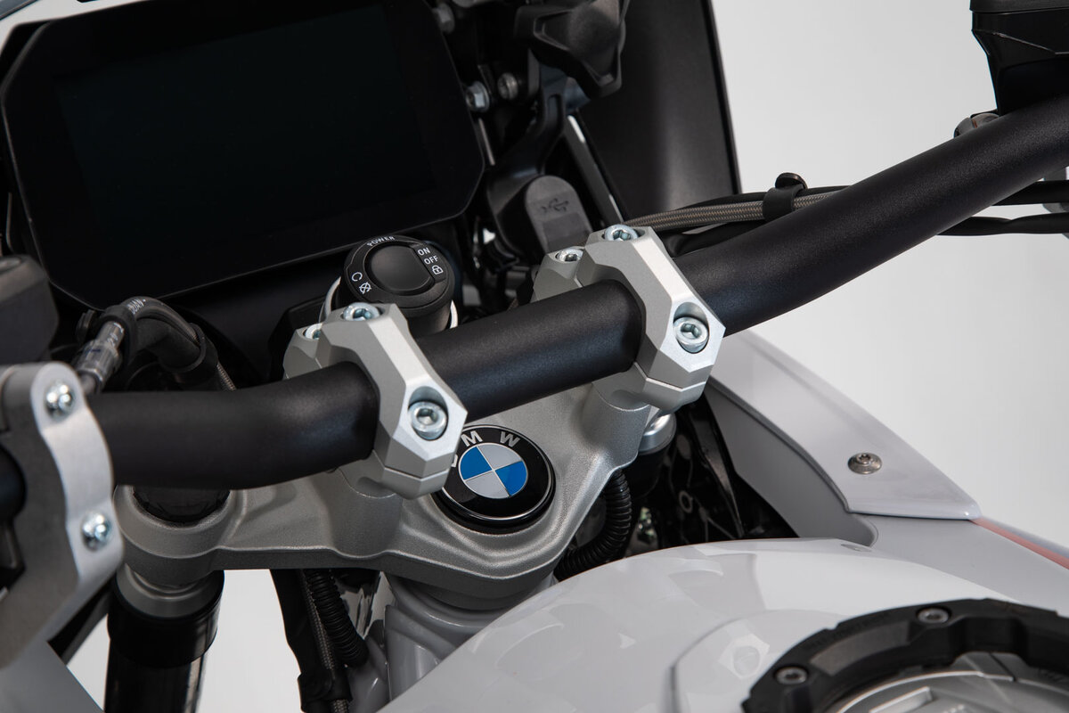 SW-Motech Lenkerverlegung, silber, H=32 mm, Verlegung um 25 mm für BMW S 1000 XR