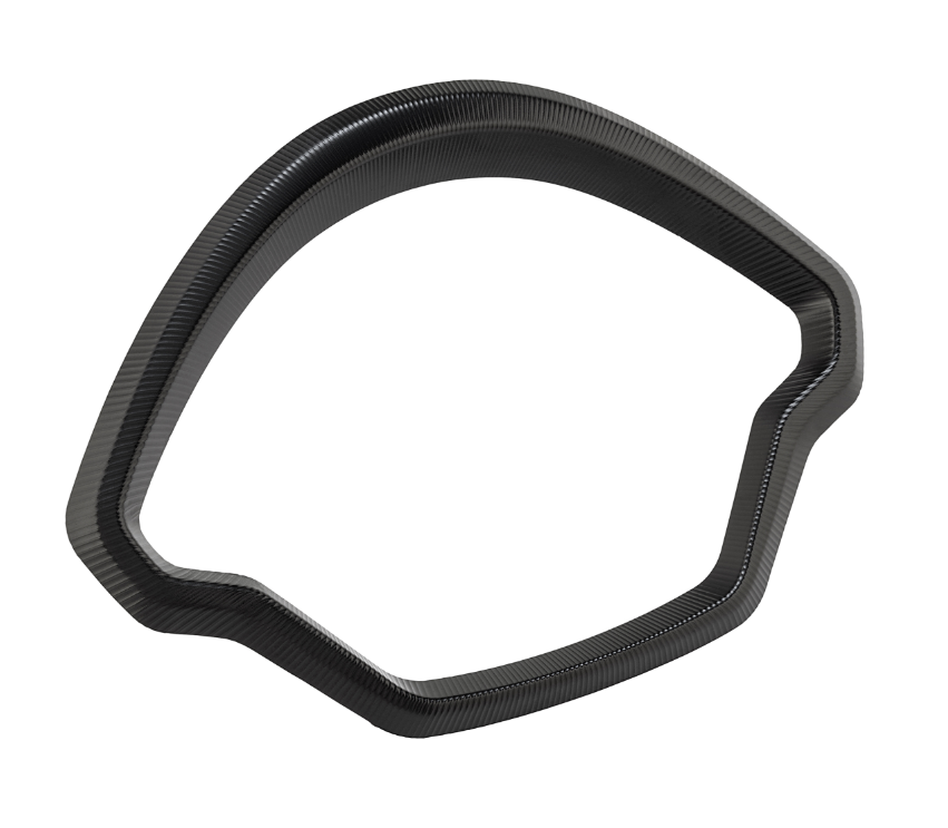Zierring Tachometer für Vespa GTS/​GTS Super 125/​300ccm (`22-), Alu, schwarz eloxiert