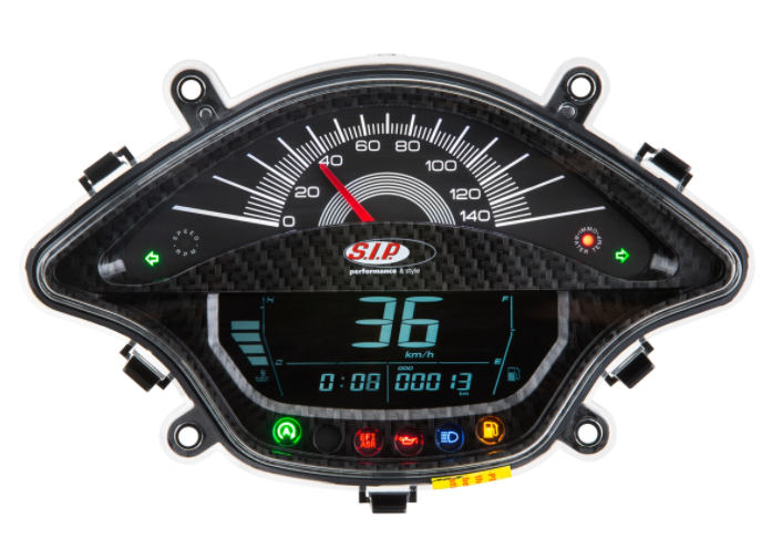 Drehzahlmesser/Tacho für Vespa Primavera/​Sprint 50-150ccm 2T/​4T AC, carbonlook