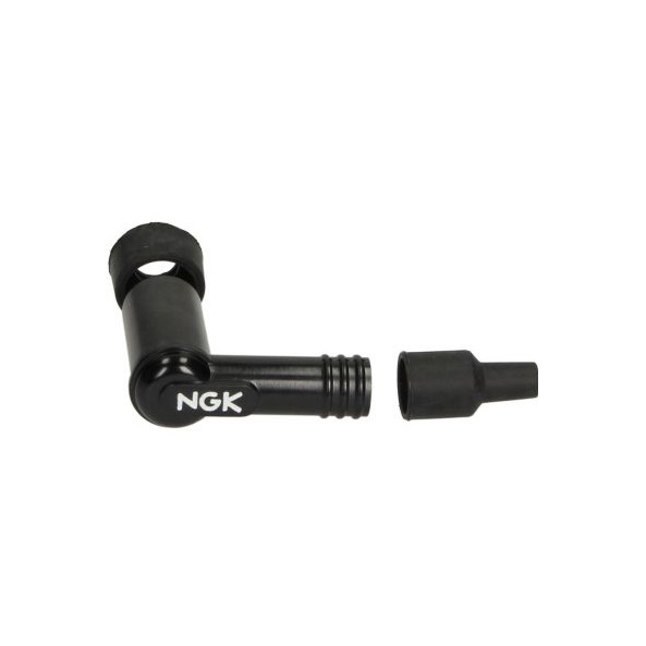NGK Zündkerzenstecker, L05EA, schwarz, 90° Winkel, für Anschlussmutter, Spezial Design