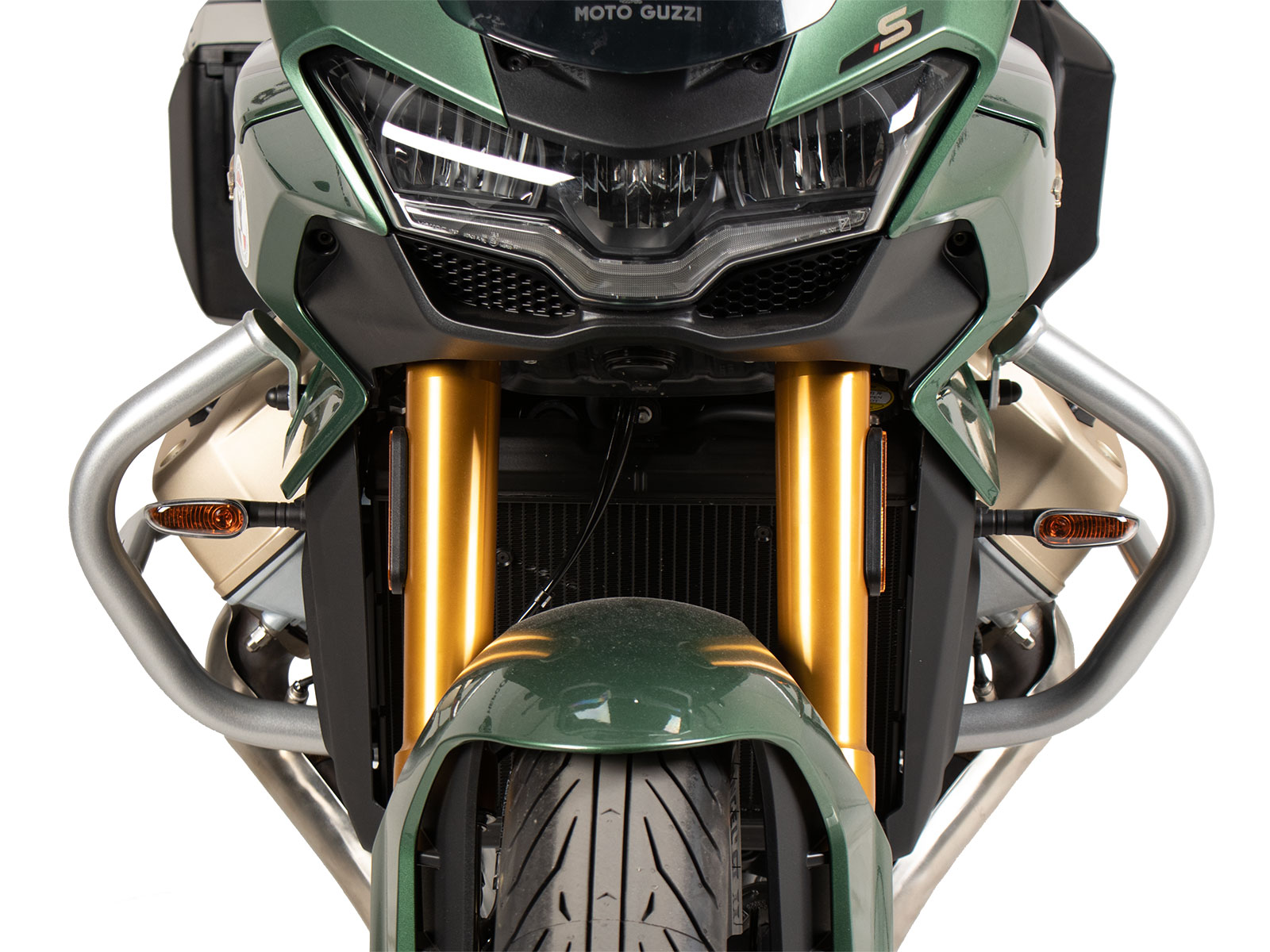 Motorschutzbügel silber für Moto Guzzi V100 Mandello /S Hepco & Becker