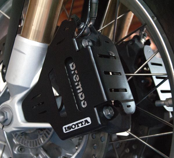 Bremssattelschutz Alu für die vorderen Bremsen für BMW R 1200 GS LC (13-16) schwarz