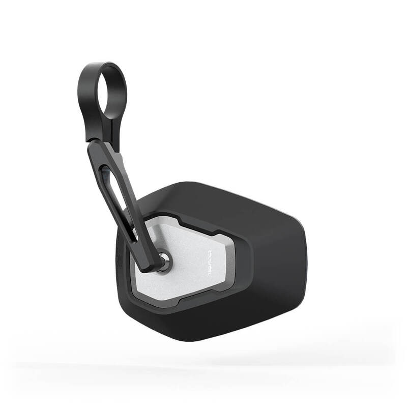 HIGHSIDER pro Lenkerendenspiegel Esagano-RS Schwarz/Silber Kurz (1Stck.)