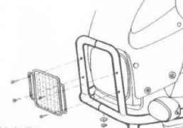 Lampenschutzgitter schwarz für BMW R 850 GS (98-00)/R 1100 GS (94-99) Hepco & Becker
