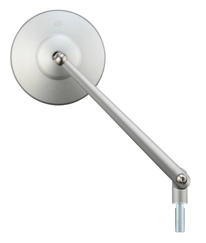 Standard Spiegel für Vespa, Rechtsgewinde, silber matt