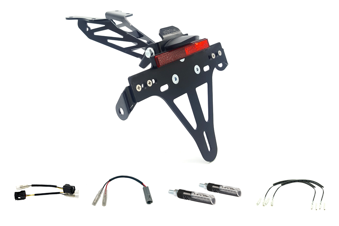 alpha Technik Kennzeichenhalter-Blinker-Kit IDEA für Yamaha Tracer 700 ab Modelljahr 2020 (Hinten)
