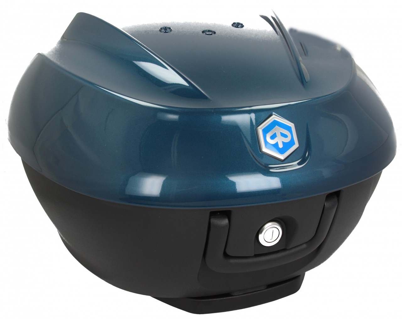 Top Case Kit 36 l. Blau Oxygen B12 Original Piaggio für Beverly HPE (inkl. Halteplatte)