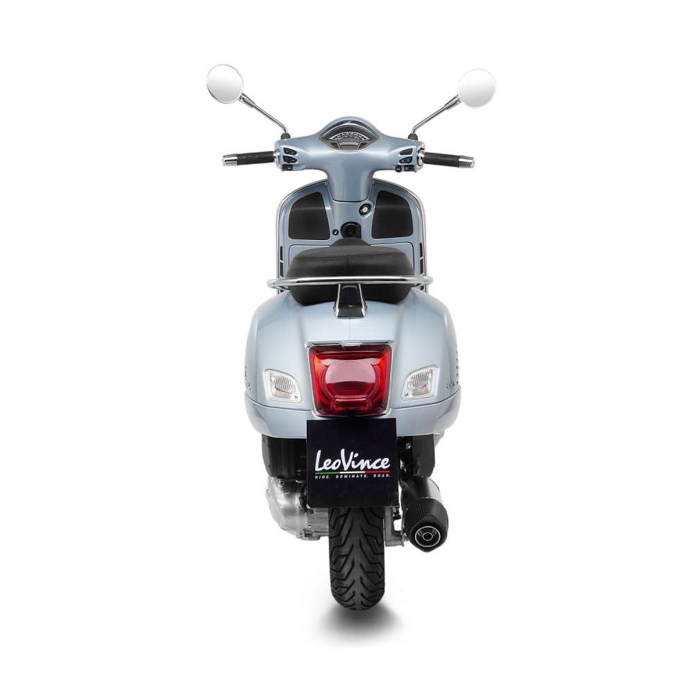 LeoVince Auspuffanlage LV One Evo für Vespa GTS 125 /Super, silber, slip on, E-Gutachten, Euro5