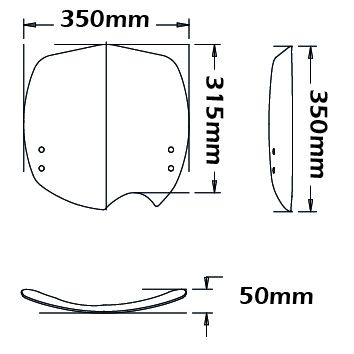 Windschutzscheibe für BMW G 650 Xchallenge (06-07), klar