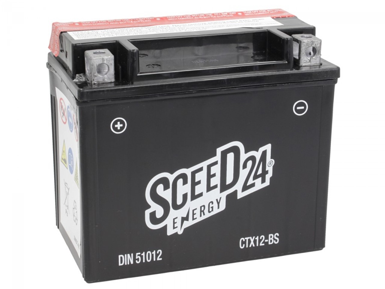 Sceed 24 Energy Batterie YB10L-B, 12 V, 11 A, standard, TOP PREIS-TOP QUALITÄT CB10L-B, ohne Säure,
