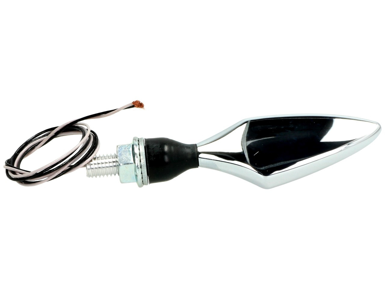 Kellermann Blinker, Rhombus, Stahl, LED, VR/HL, 12 V, chrom glänzend, M8x20, E-geprüft