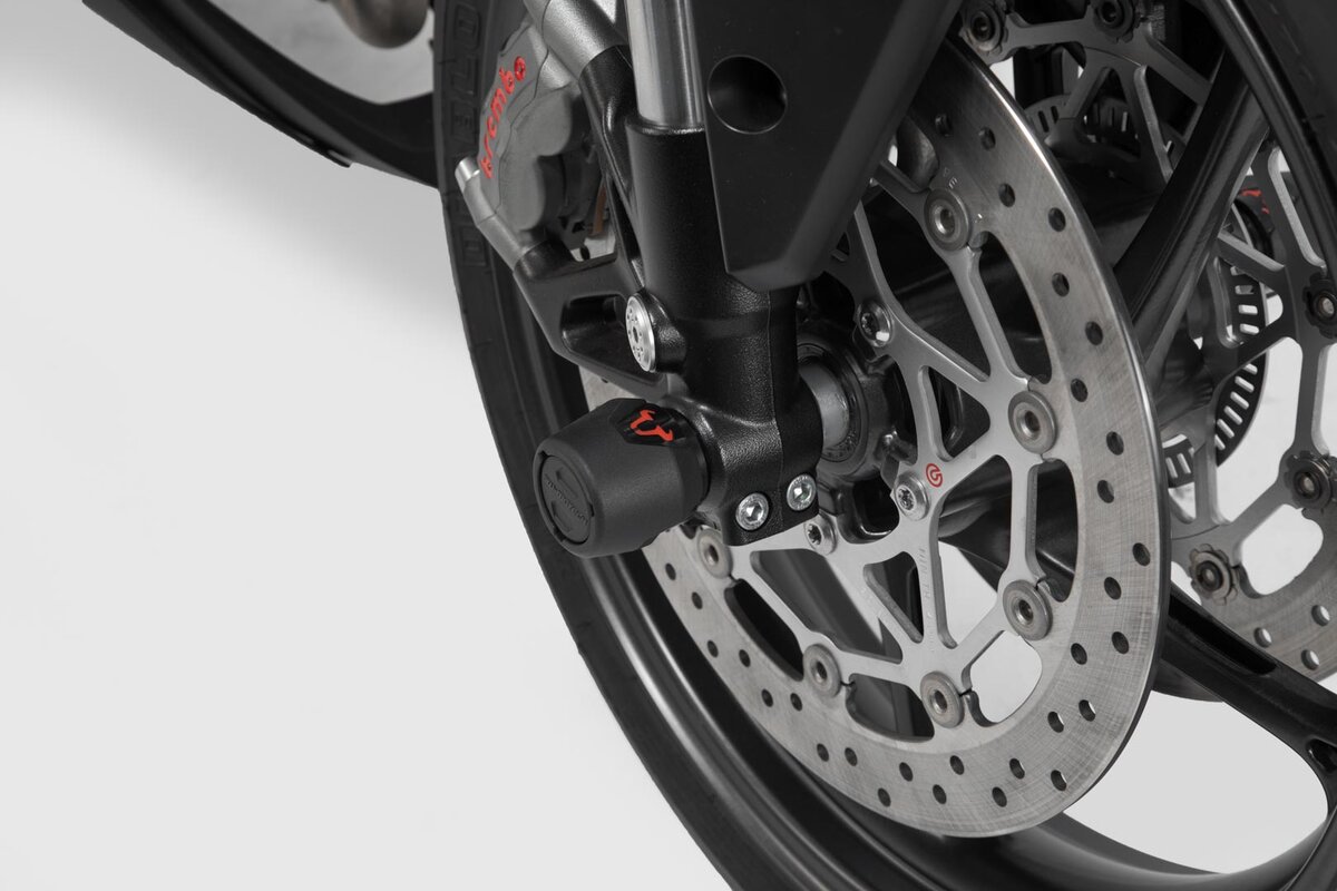 SW-Motech Sturzpad-Kit für Vorderachse schwarz für BMW R 1200 GS /RT, R 1250 GS /RT