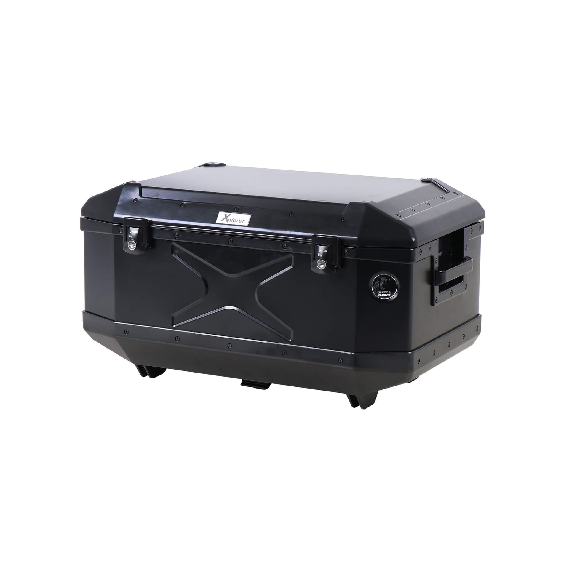 Alu-Topcase Xplorer 60 Liter Aluminium schwarz Hepco & Becker