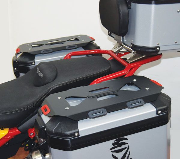 Paar Gepäckträger für originale Touring Pack Seitenkoffer für Moto Guzzi V85 TT (19-23)