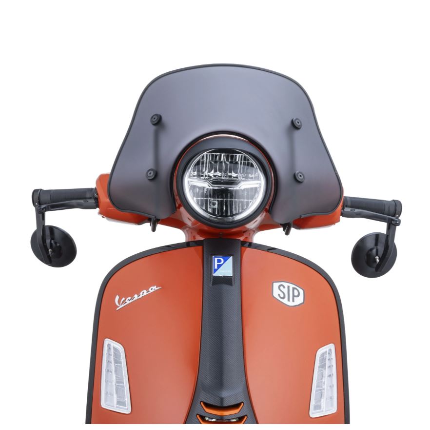 Flyscreen ERMAX Piccolo H 160 mm für Vespa GTS/​GTS Super (`23-), schwarz matt