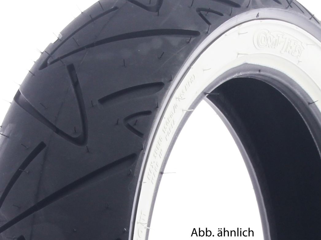 Continental Reifen 130/70-12, 62P, TL, Weißwandreifen, Twist, vorne/hinten