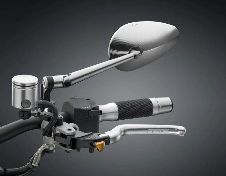 Spiegel RIZOMA "RADIAL RS" links oder rechts für Vespa, silber eloxiert