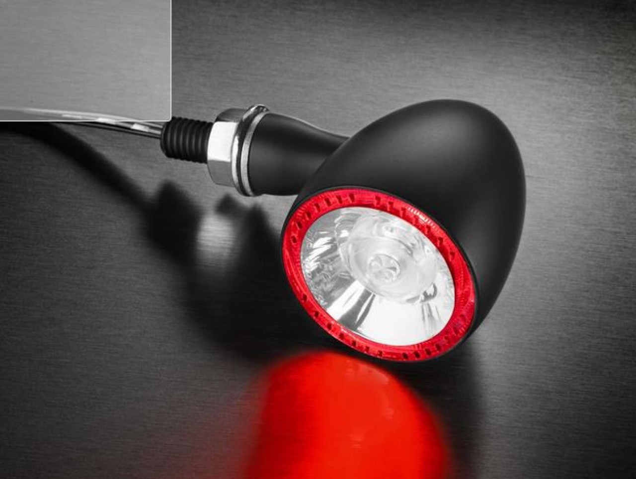 Kellermann Blinker, Rück- und Bremslicht, Bullet 1000 DF, Stahl, LED, HL/HR, 12 V, schwarz seidenmat