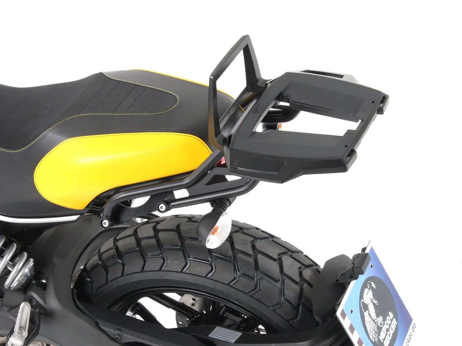 Alurack Topcaseträger schwarz für Ducati Scrambler 400 Sixty2 (16-20) Hepco & Becker