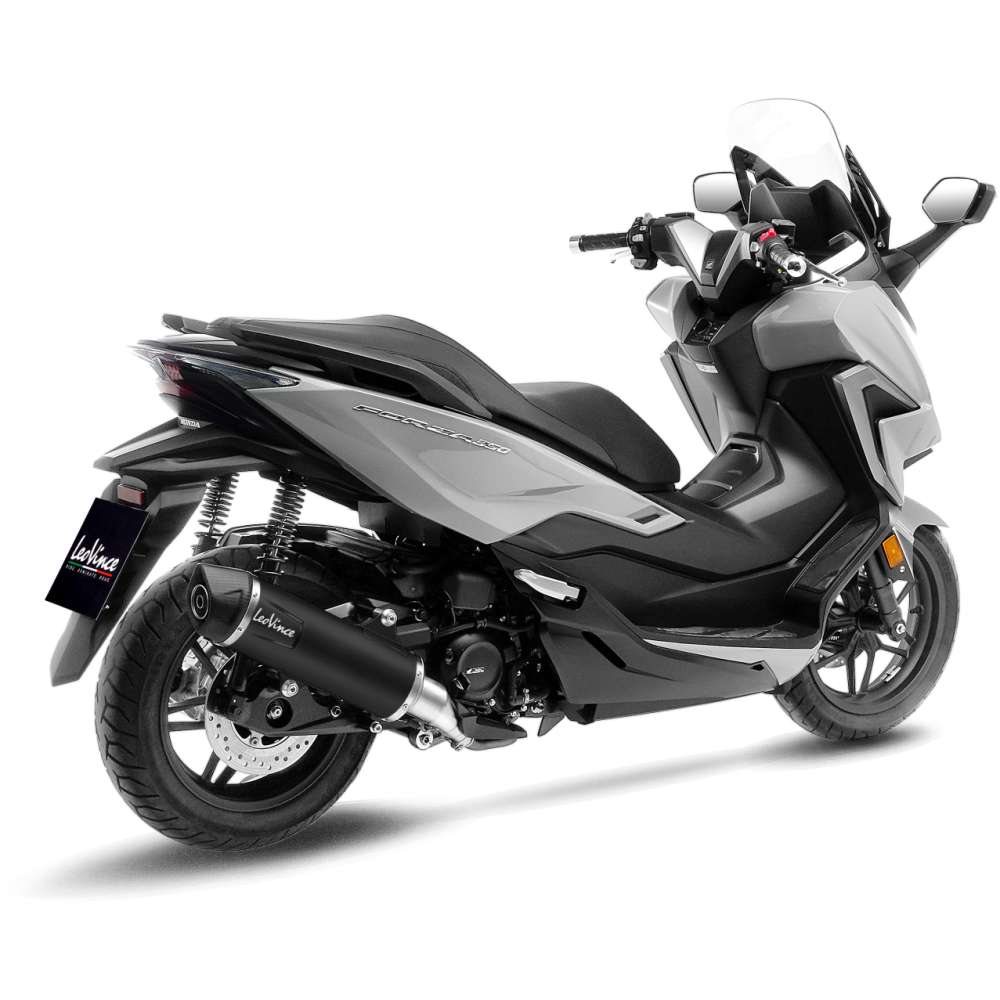 LeoVince Auspuffanlage SBK Nero für Honda Forza 350, Edelstahl schwarz, slip on, E-Gutachten