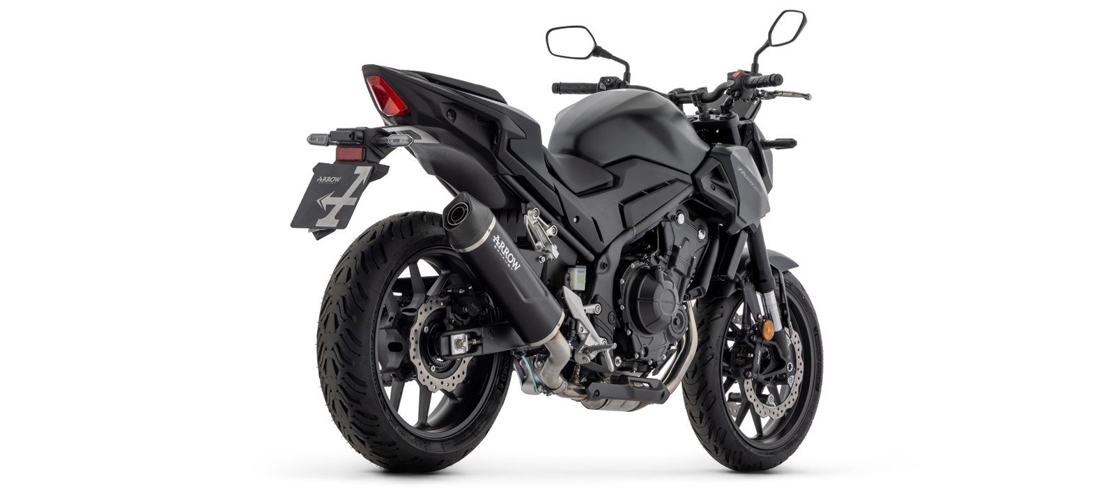 ARROW Auspuff INDY RACE EVO Aluminium schwarz für Honda NX500 / CB500 Hornet (24-)