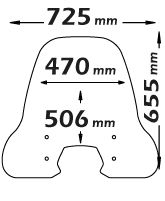 Windschild Classic klar für Vespa Sprint - Isotta