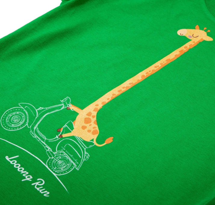 Kinder T-Shirt "Looong Run", grün