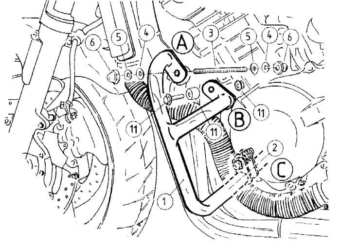 Motorschutzbügel schwarz für Honda CB 900 Hornet (02-05) Hepco & Becker