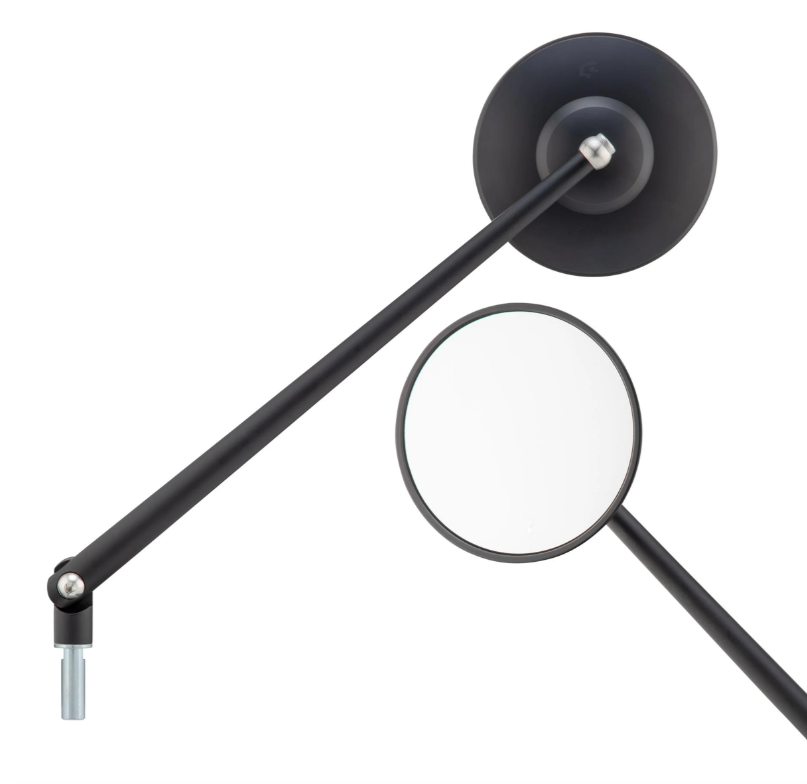 Standard Spiegel für Vespa, Linksgewinde, schwarz matt
