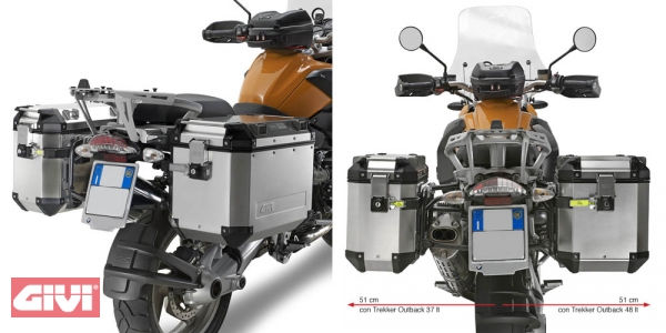 Givi Seitenkoffer Träger Stahlrohr Trekker Outback BMW R1200GS Bj.04-12