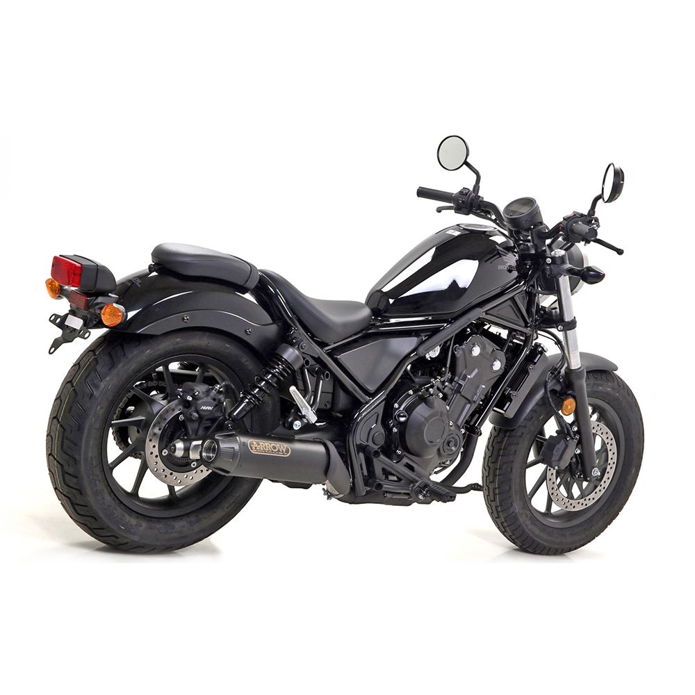ARROW Auspuff REBEL Sip-On Edelstahl schwarz für Honda CMX500 Rebel Modelljahr 2017-2022
