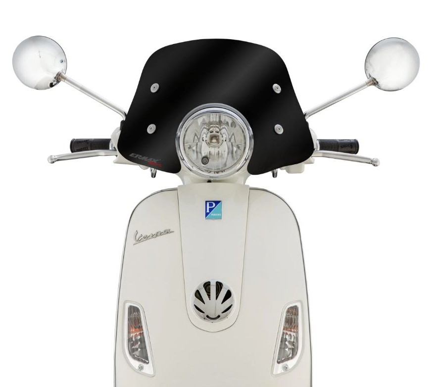 Flyscreen ERMAX Piccolo H 160 mm für Vespa LX 50-150ccm, schwarz getönt