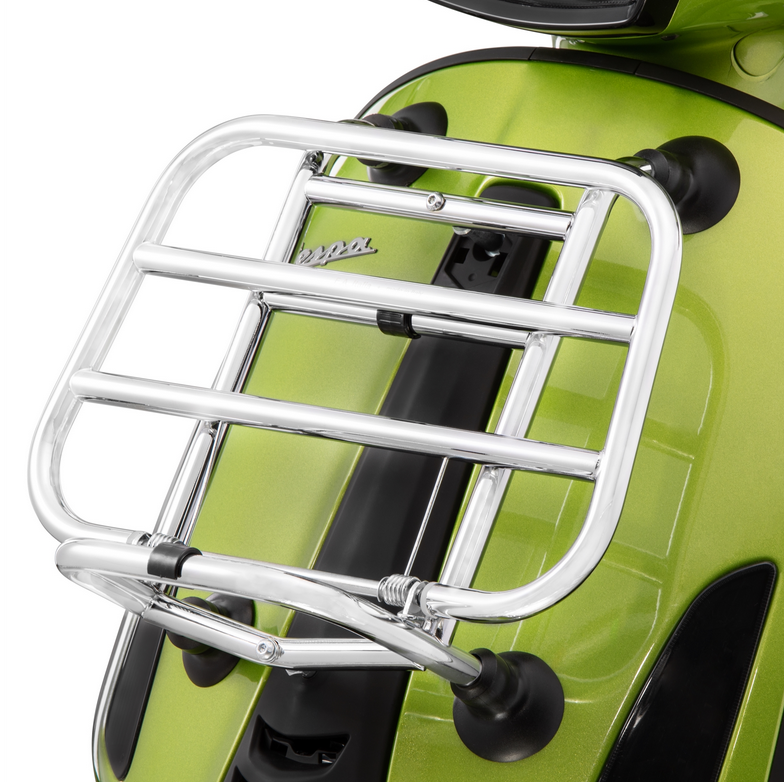 Gepäckträger vorne für Vespa Primavera /​Sprint /​Elettrica 50-150ccm, klappbar, chrom