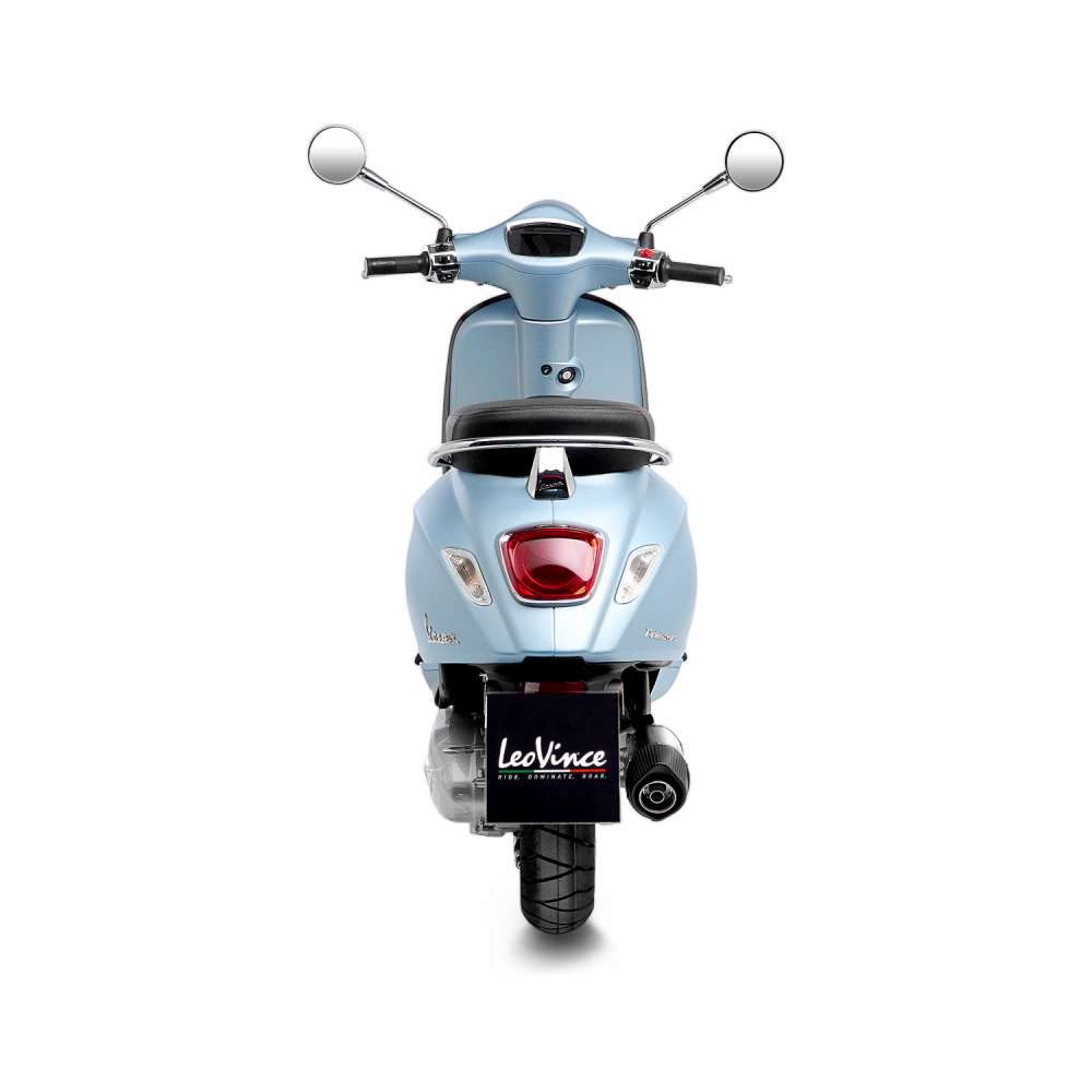 LeoVince Komplettanlage LV One Evo für Vespa Primavera 125, Edelstahl silber, E-Gutachten